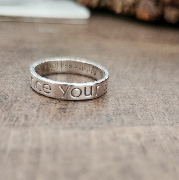 Sterling Silver "Dance Your A** Off" Engraved Ring Size 6.25 - Picture 6 of 9